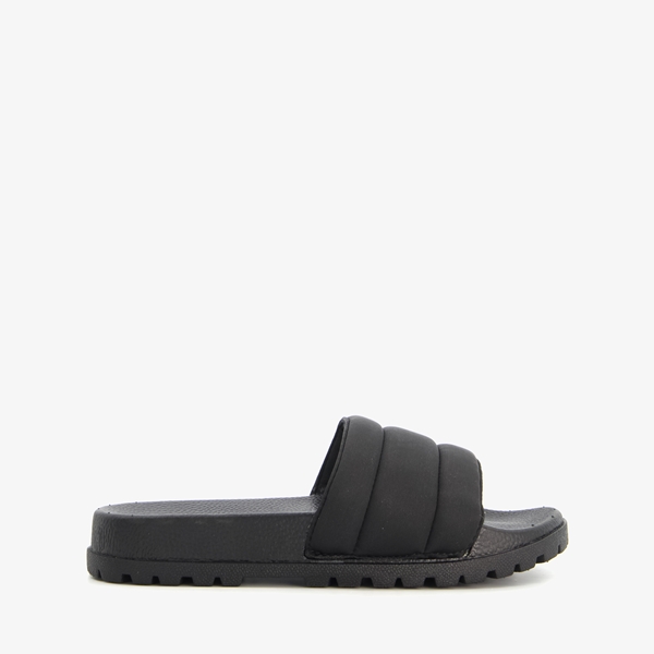 Dames badslippers zwart