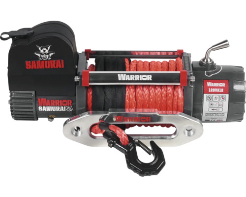 Warrior Samurai Gen2 12000LB / 5,4 t 12V elektrische lier met synthetisch touw