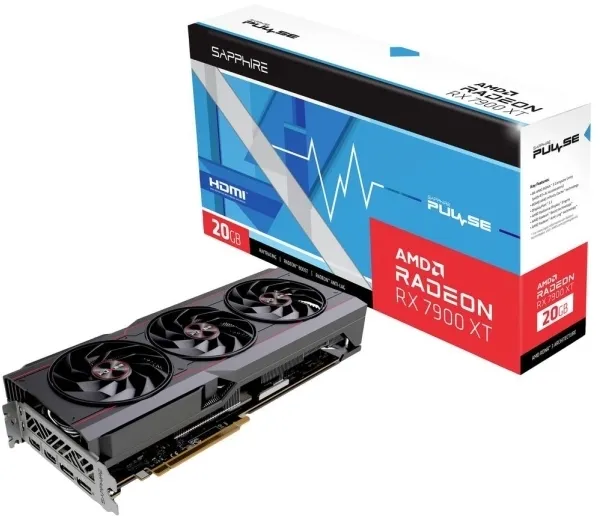 Sapphire Pulse Radeon RX 7900 XT - Grafikkort - Radeon RX 7900 XT - 20 GB GDDR6 - PCIe 4.0 x16 - 2 x DisplayPort, 2 x HDMI