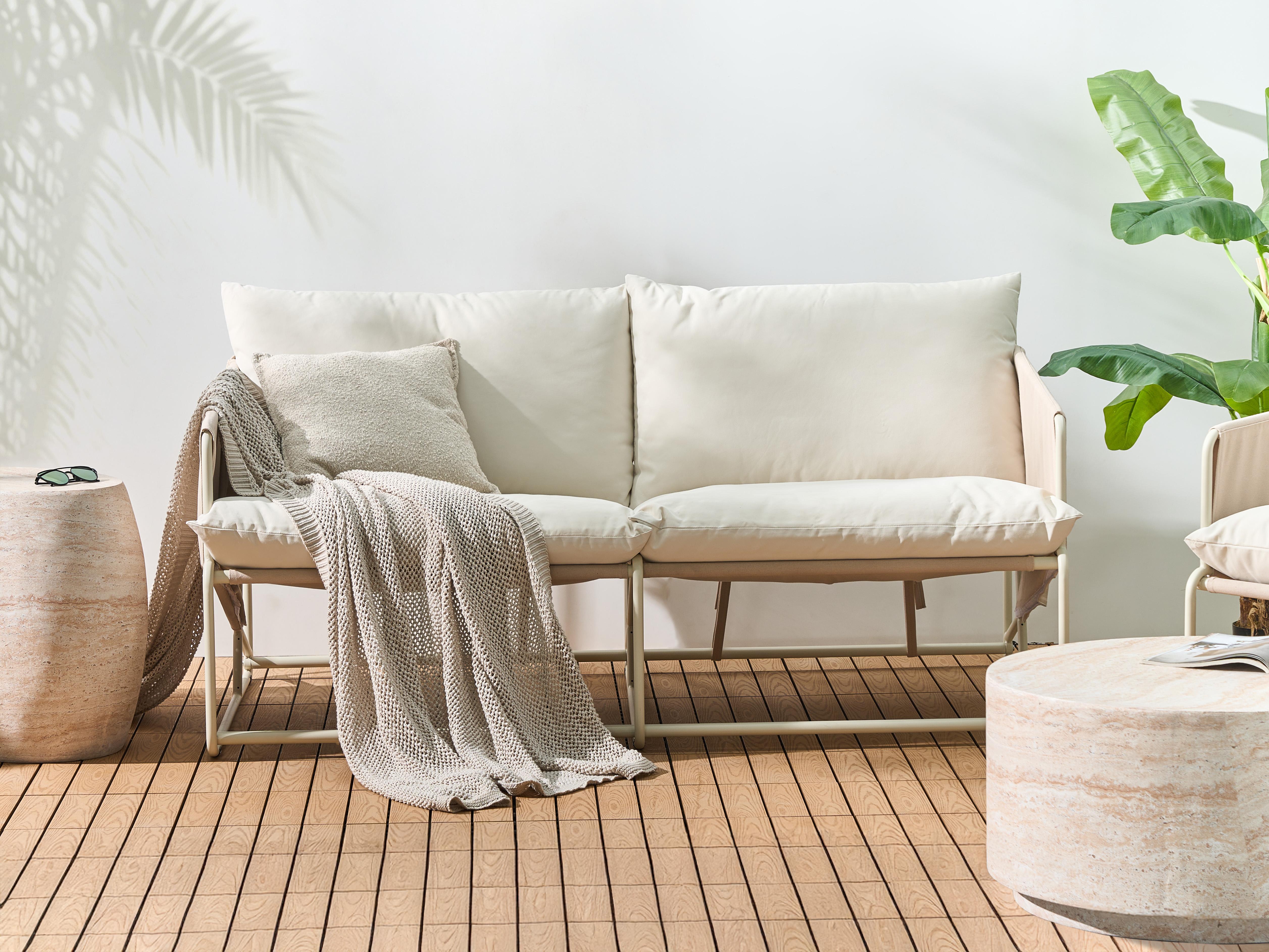 Tuin loungebank 2-zits PONTE Metaal Taupe