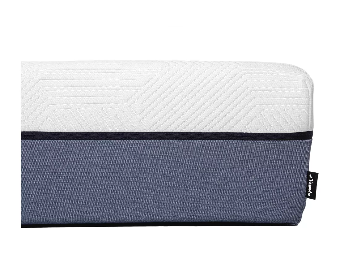 Ensemble 140 x 190 cm sommier coffre blanc + matelas ressorts ensachés 7 zones et mémoire de forme ép.24cm - KASUI de YSMÉE