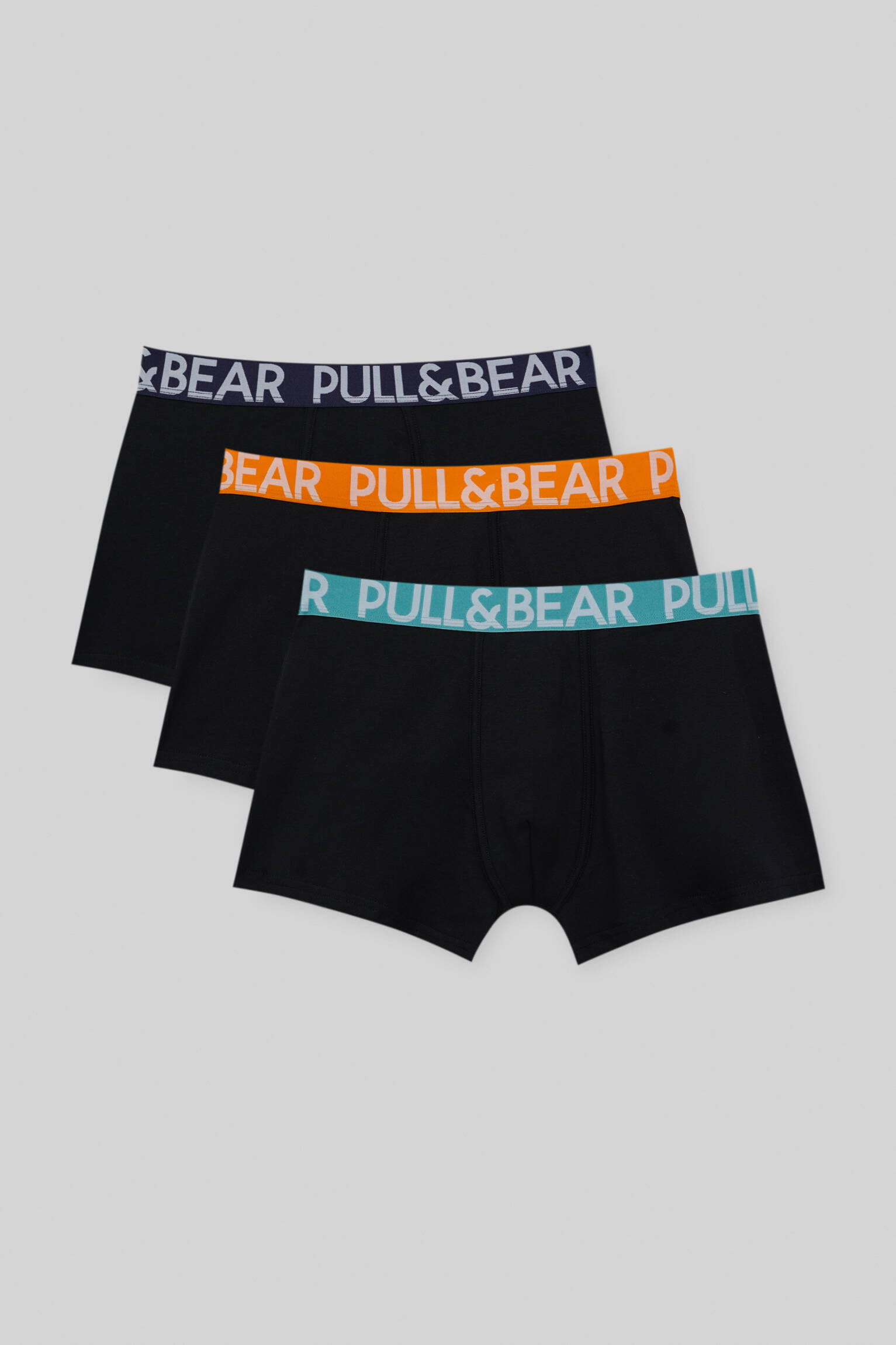 Pacote de cuecas boxer com cintura contrastante - várias opções