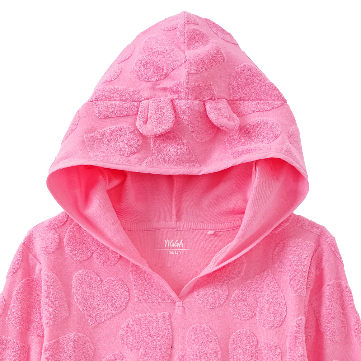 Yigga Mädchen Strandkleid mit Ausbrenner-Muster pink