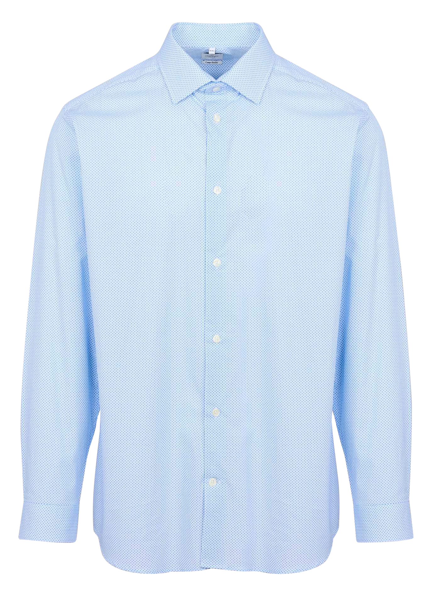 ELI - Chemise regular-fit en coton imprimé | Bleu