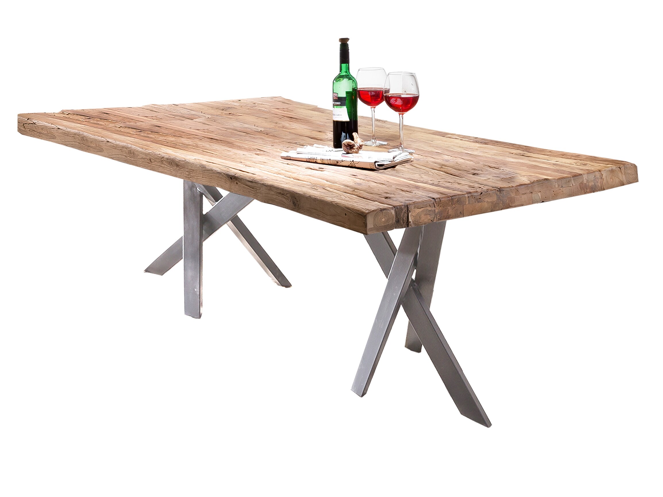 Tisch 200x100 Teak Holztisch Esstisch Küchentisch Wohnzimmertisch Speisetisch