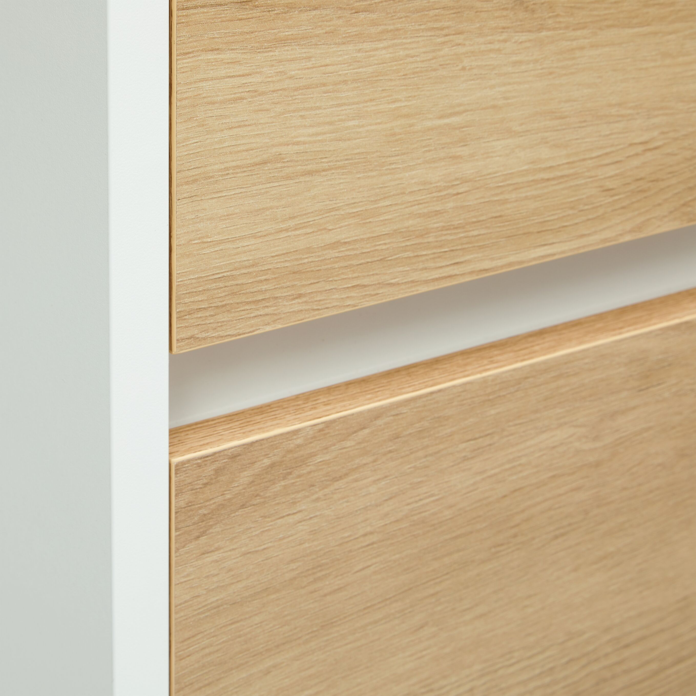 SIERRA Hochschrank - Weiss / Eiche / B: 30.0 cm x T: 35.0 cm x H: 190.0 cm
