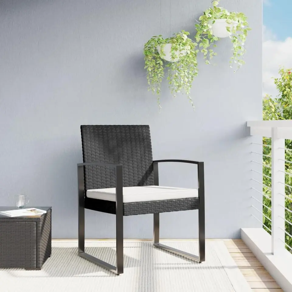 vidaXL - Tuinstoelen - Zwart - Polypropyleen - 2 stuks