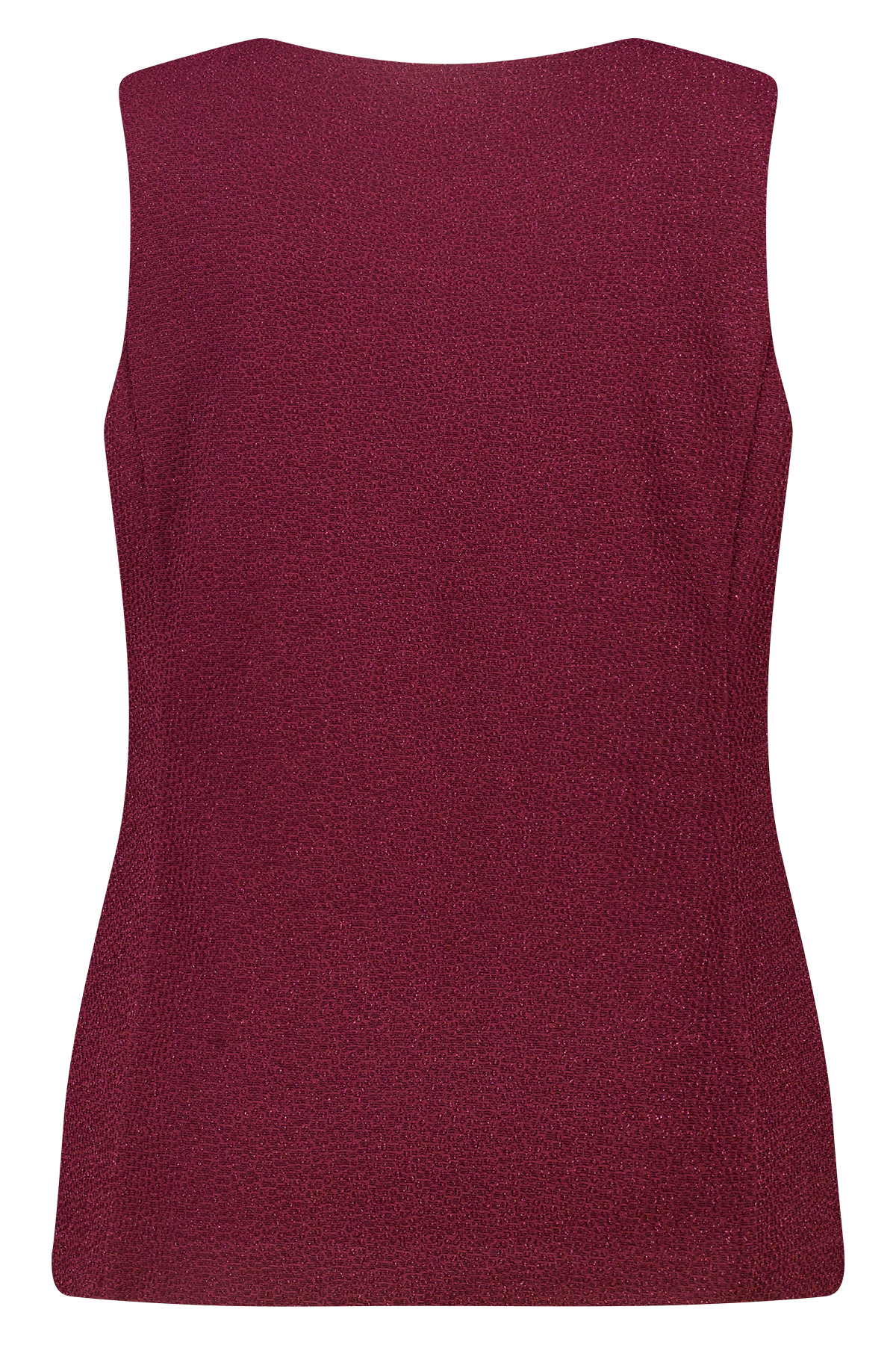 Gilet met knopen en lurex Donker rood