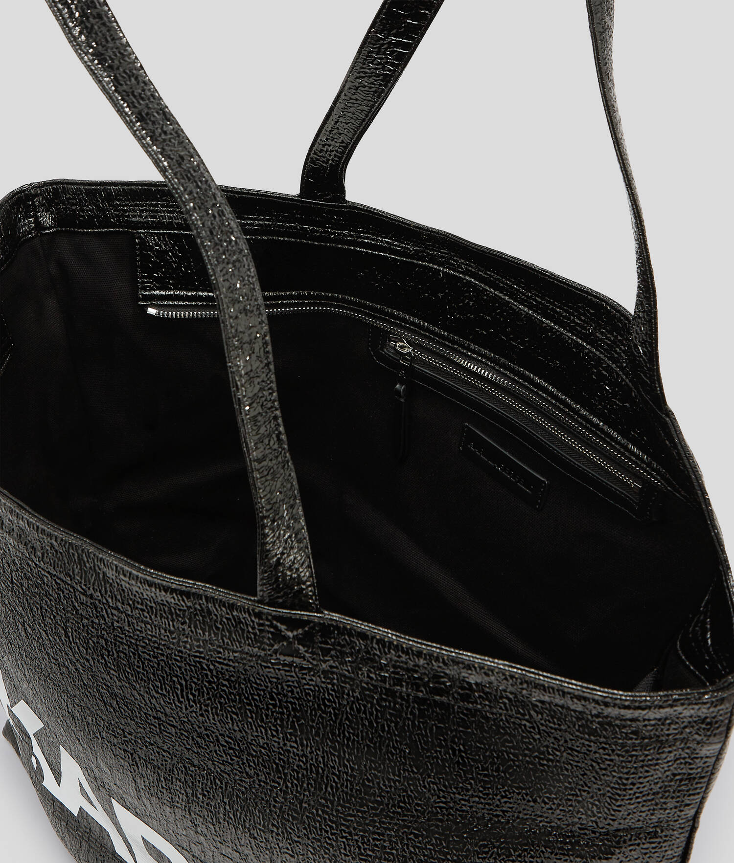 CABAS ENDUIT AVEC LOGO OVERSIZE K/ESSENTIAL - Noir