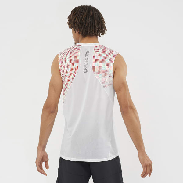 Débardeur trail SALOMON T SHIRT SENSE AERO TRAIL TANK M WHITE /FI