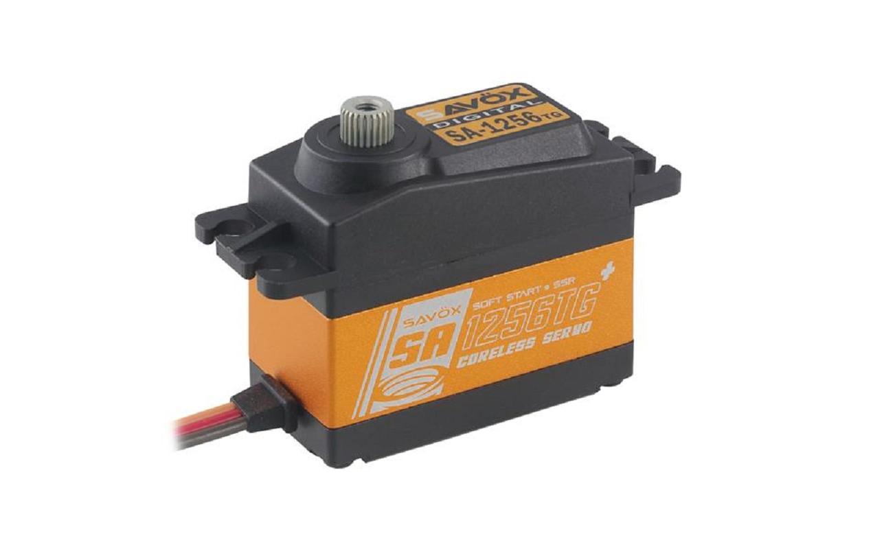 Standard Servo SA-1256TG+ 20 kg, 0.15 s, DigitalDigitalservo mit Softstart und kugelgelagertem Metallgetriebe (Titan & Aluminium)