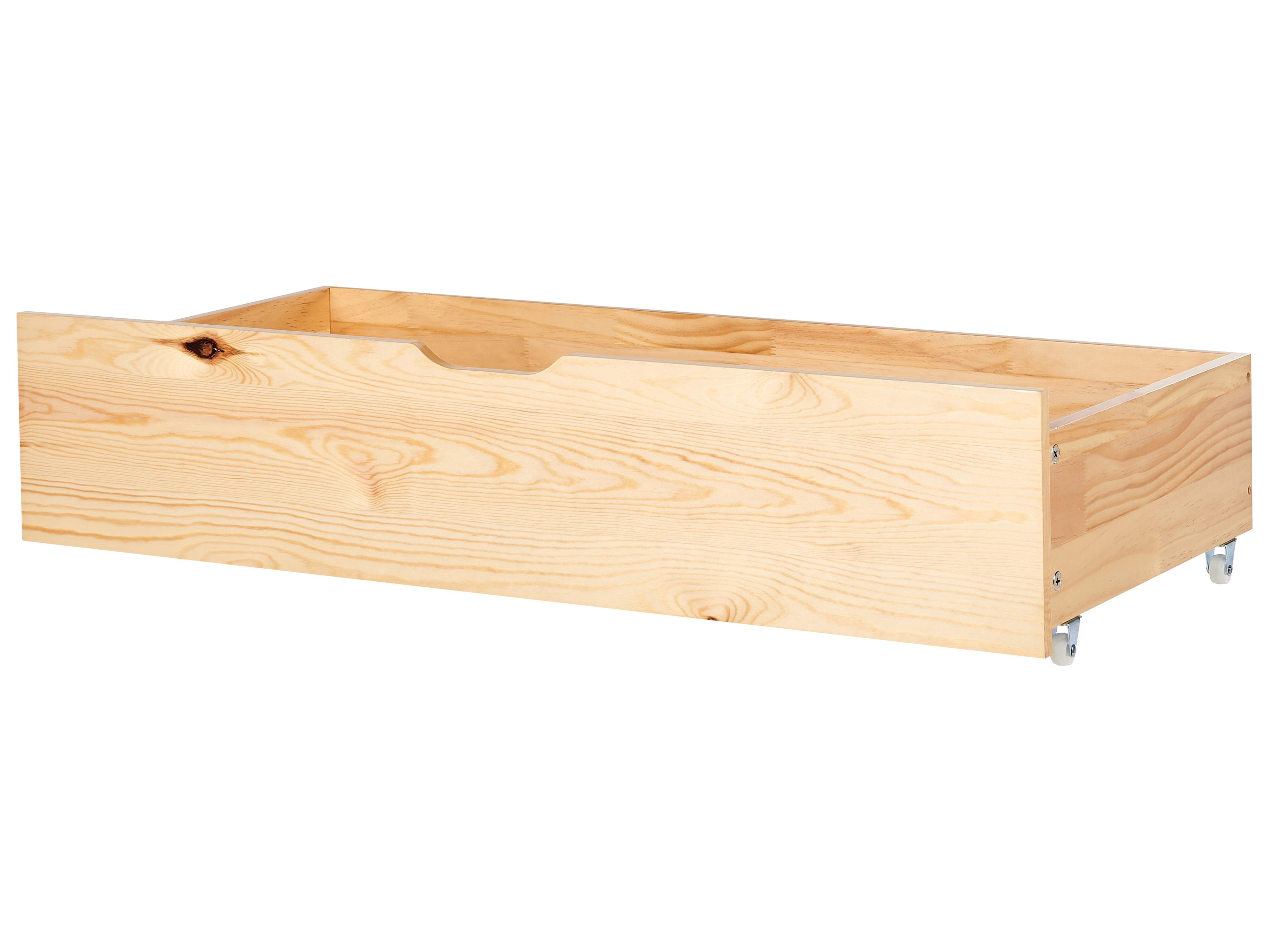 Set van 2 bed opberglades Dennenhout EPANEY Lichtbruin
