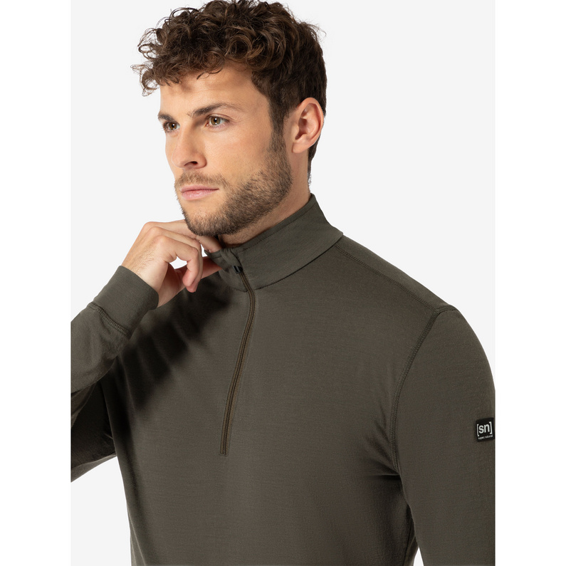 Super.Natural Herren Tundra175 Zip 1/4 Longsleeve