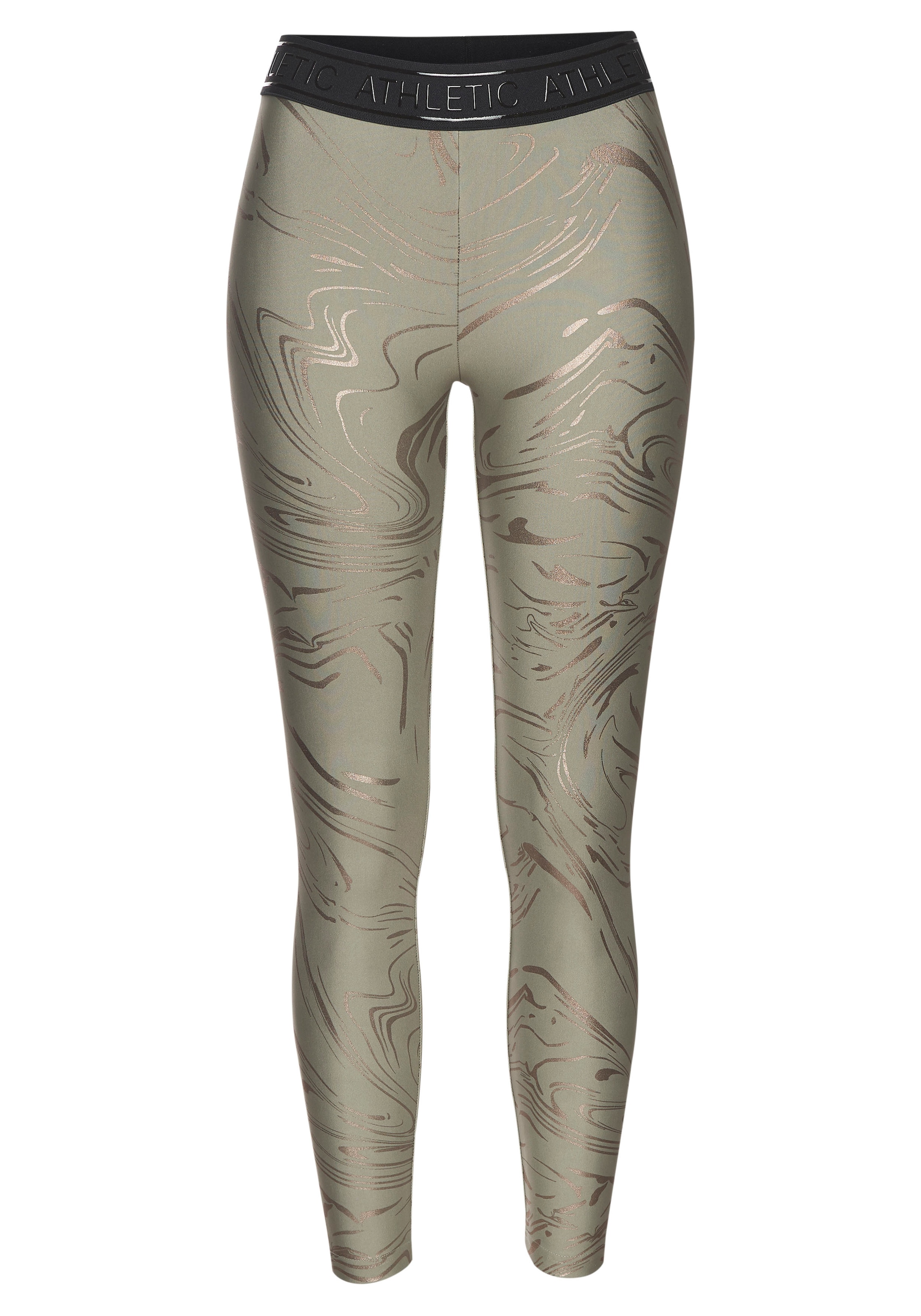 LASCANA ACTIVE Funktionsleggings  Sportleggings mit glänzendem Print und 3D Schriftzug