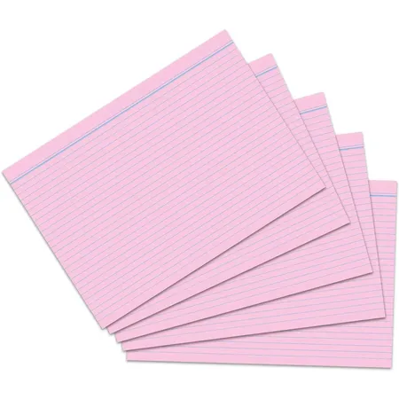 RNK Verlag 100 Karteikarten DIN A7 rosa liniert