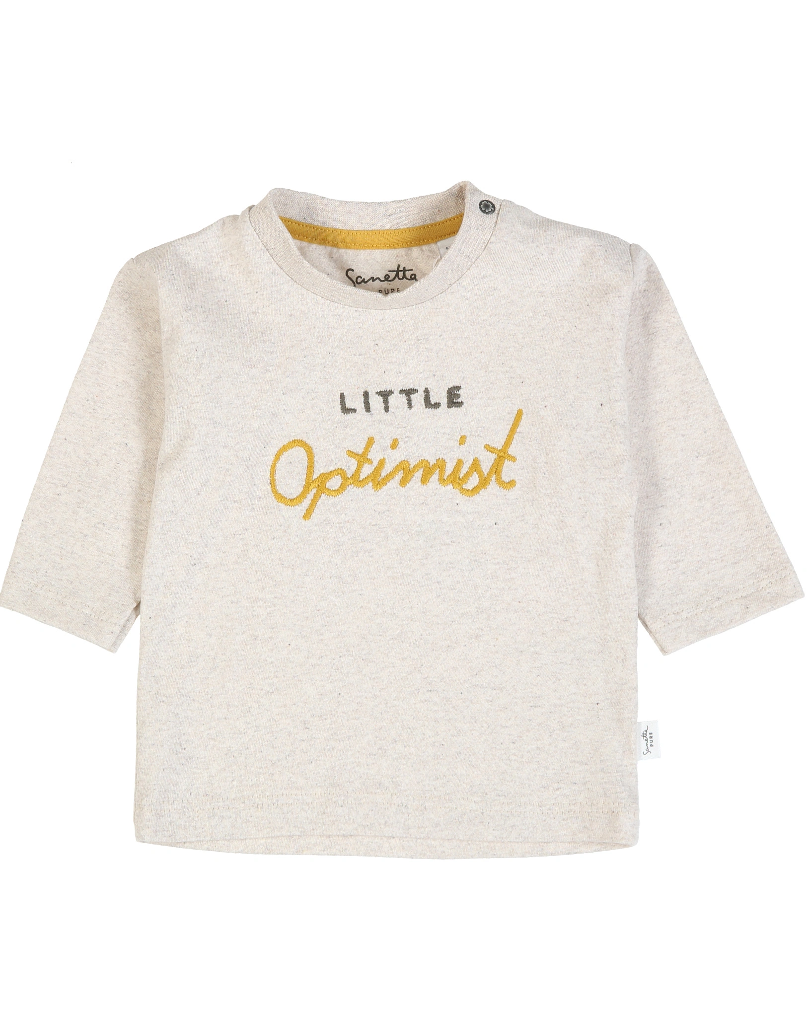Langarmshirt OPTIMIST in beige melange