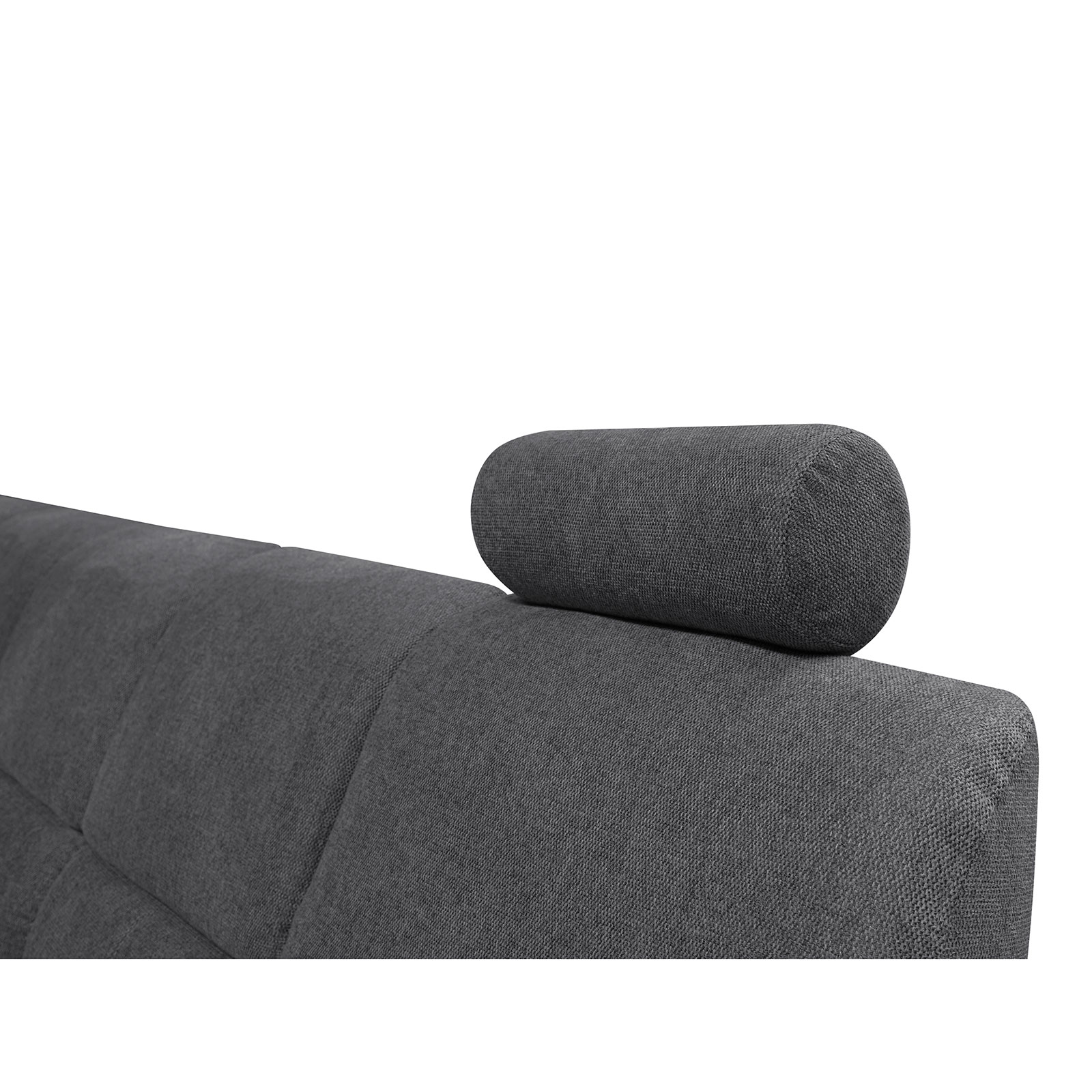Ecksofa - graphit - Liegefunktion und Staukasten - 2-Sitzer links