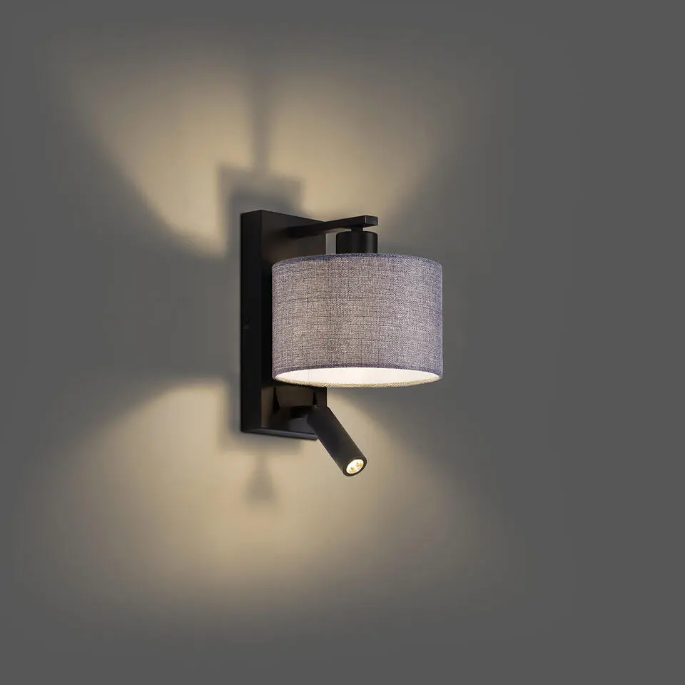 Qazqa wandlampen puglia grijs e27