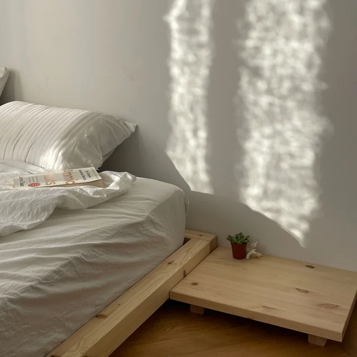 Karup Design - Dock Bettgestell mit Lattenrost, 180 x 200 cm, Kiefer klar lackiert