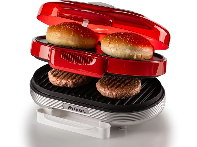 Ariete Hamburger-Grill Party Time ARI-205-RD 1200 W, Rot/We Hamburger-Maschine
