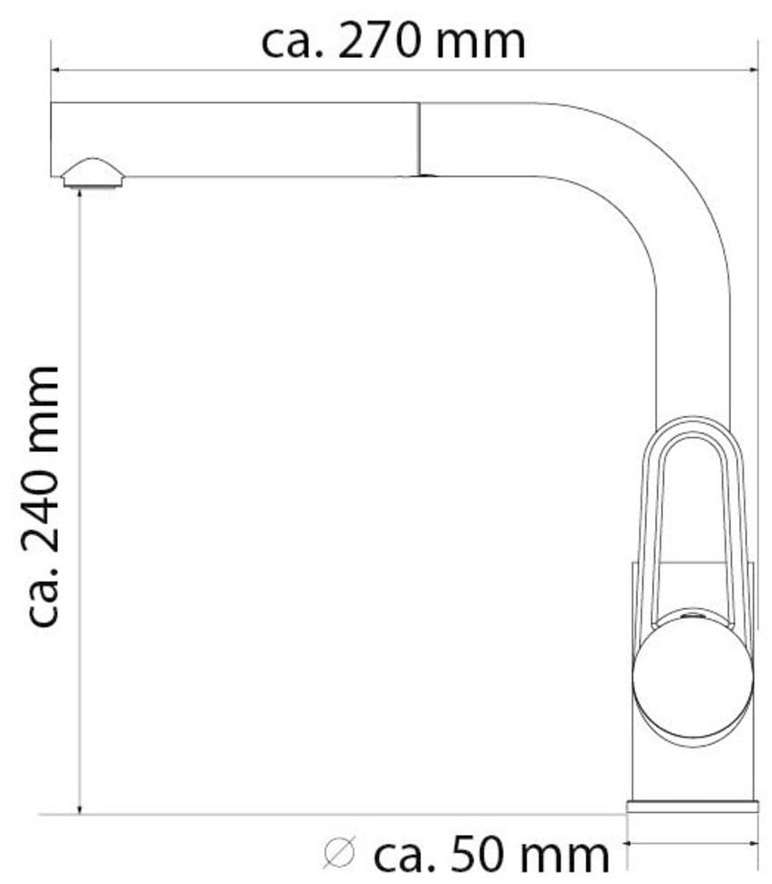 Schütte Spültischarmatur »Design« mit Geschirrbrause, ausziehbar, schwenkbar, Hochdruck