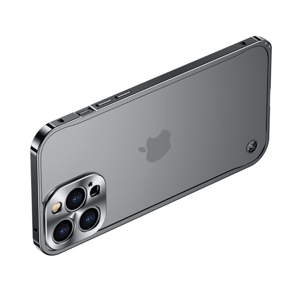 iPhone 12 Magnetische Alu Schutzhülle mit Panzer Glas Backcover   Kameraschutz (Magnet-Technologie) - Blau