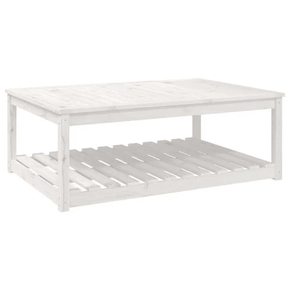 vidaXL - Tuintafel - Wit - Grenenhout - 121 x 82.5 x 45 cm