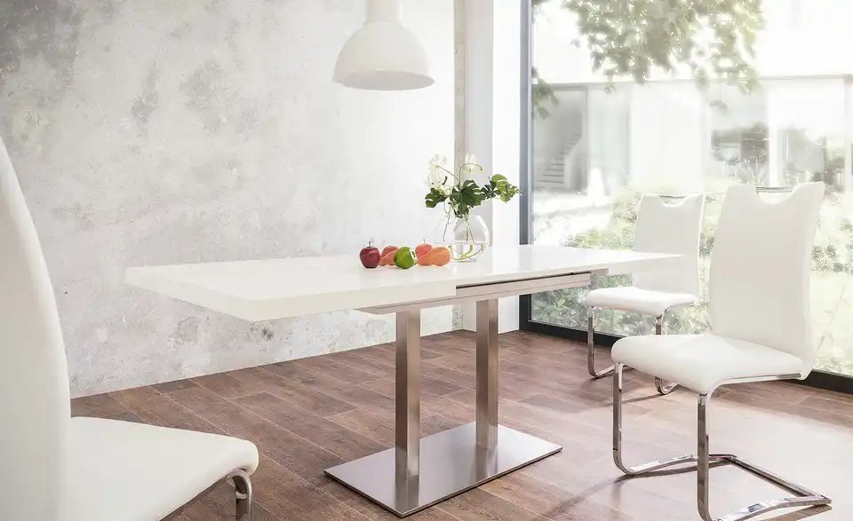 Kulissentisch ausziehbar Quadrato Weiß/ 120 cm