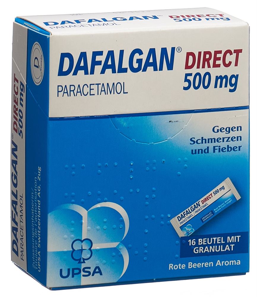 DAFALGAN Direct Gran 500 mg Rote Beeren Aroma Btl 16 Stk