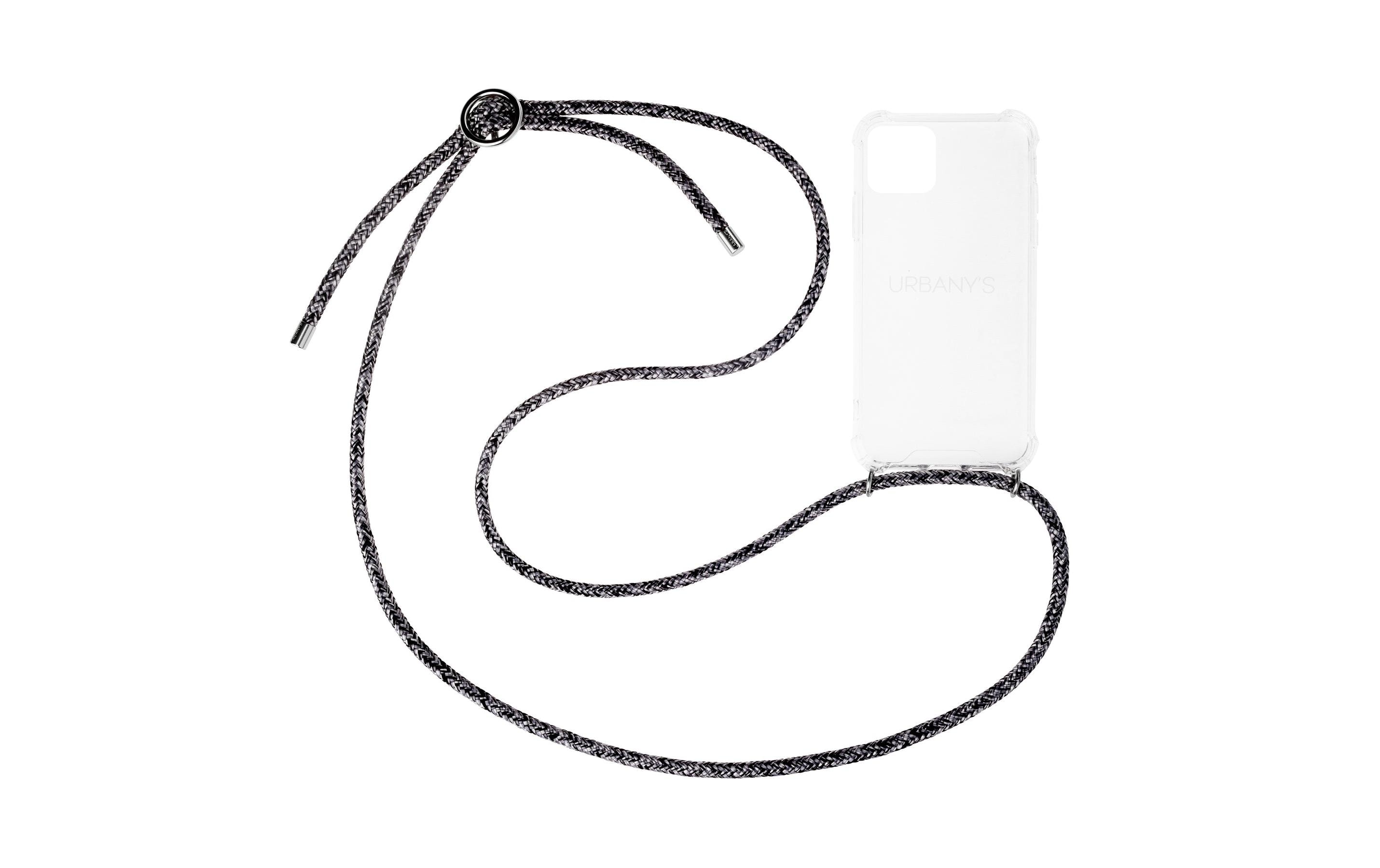 Necklace Case iPhone 15 Pro Flashy SilverSchutzhülle mit Handykette für das Apple iPhone 15 Pro