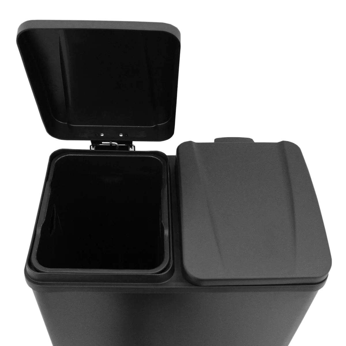 Poubelle de Recyclage 60L Double Noire Kukoo