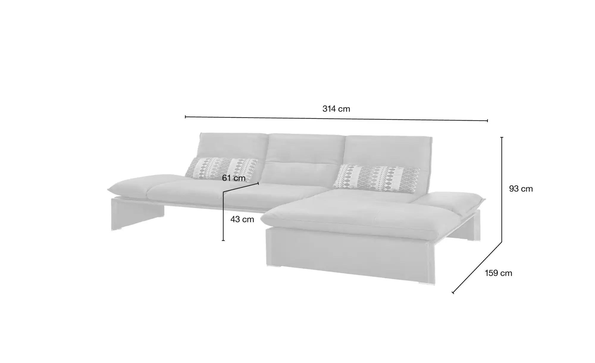 KOINOR Leder-Ecksofa Humfrey