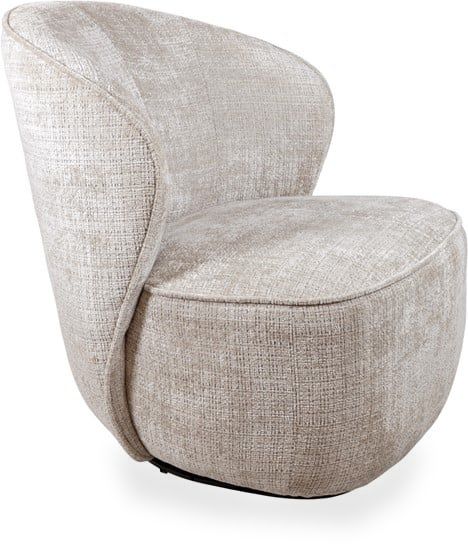 Draaifauteuil Taupe Avi B76 x D79 x H81 cm