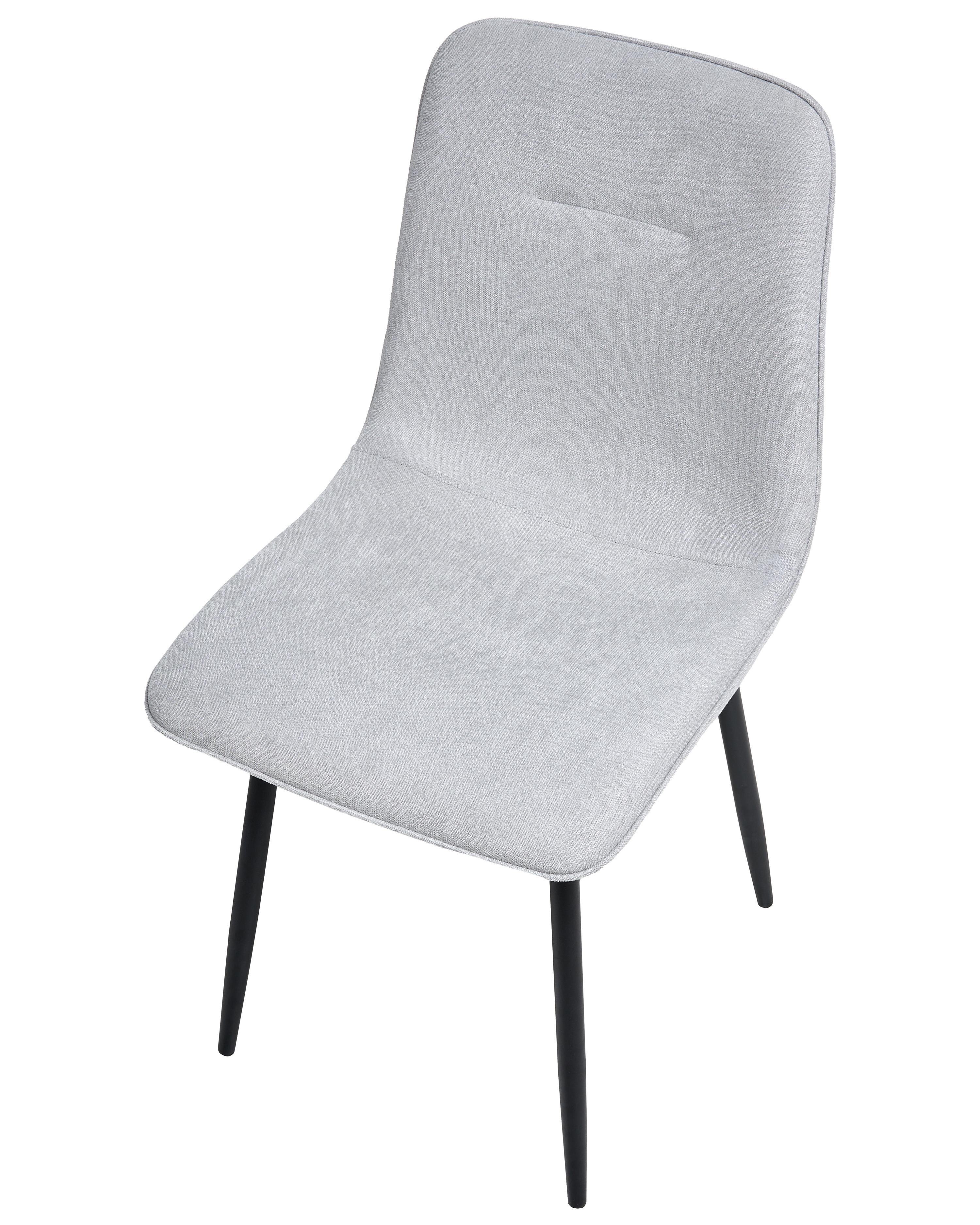 Set van 4 eetkamerstoelen TUSCOLA Stof Lichtgrijs