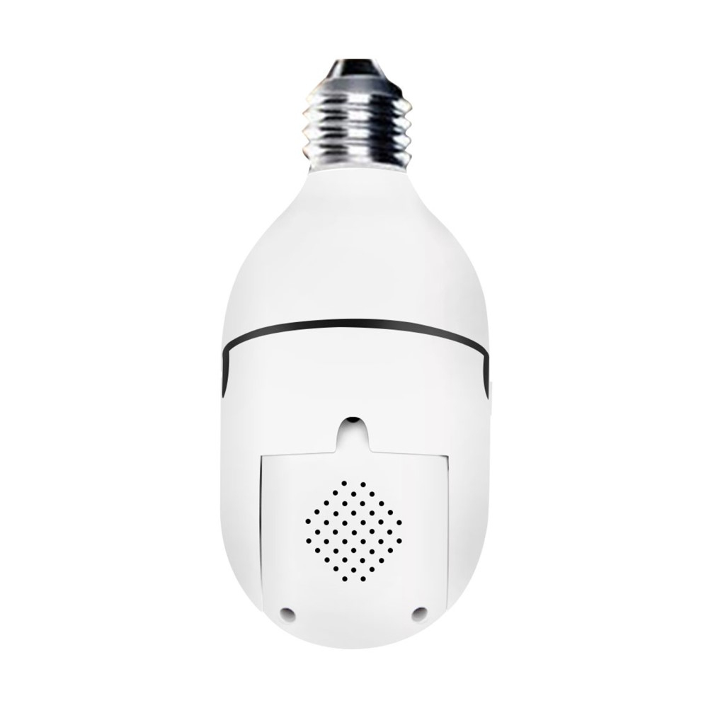 E27 Glühbirne 1080p Mini WiFi IP Kamera 360° mit IR LED Nachtsichtfunktion / Bewegungserkennung / 2-Wege-Audio / Micro SD Kartenslot - Weiss