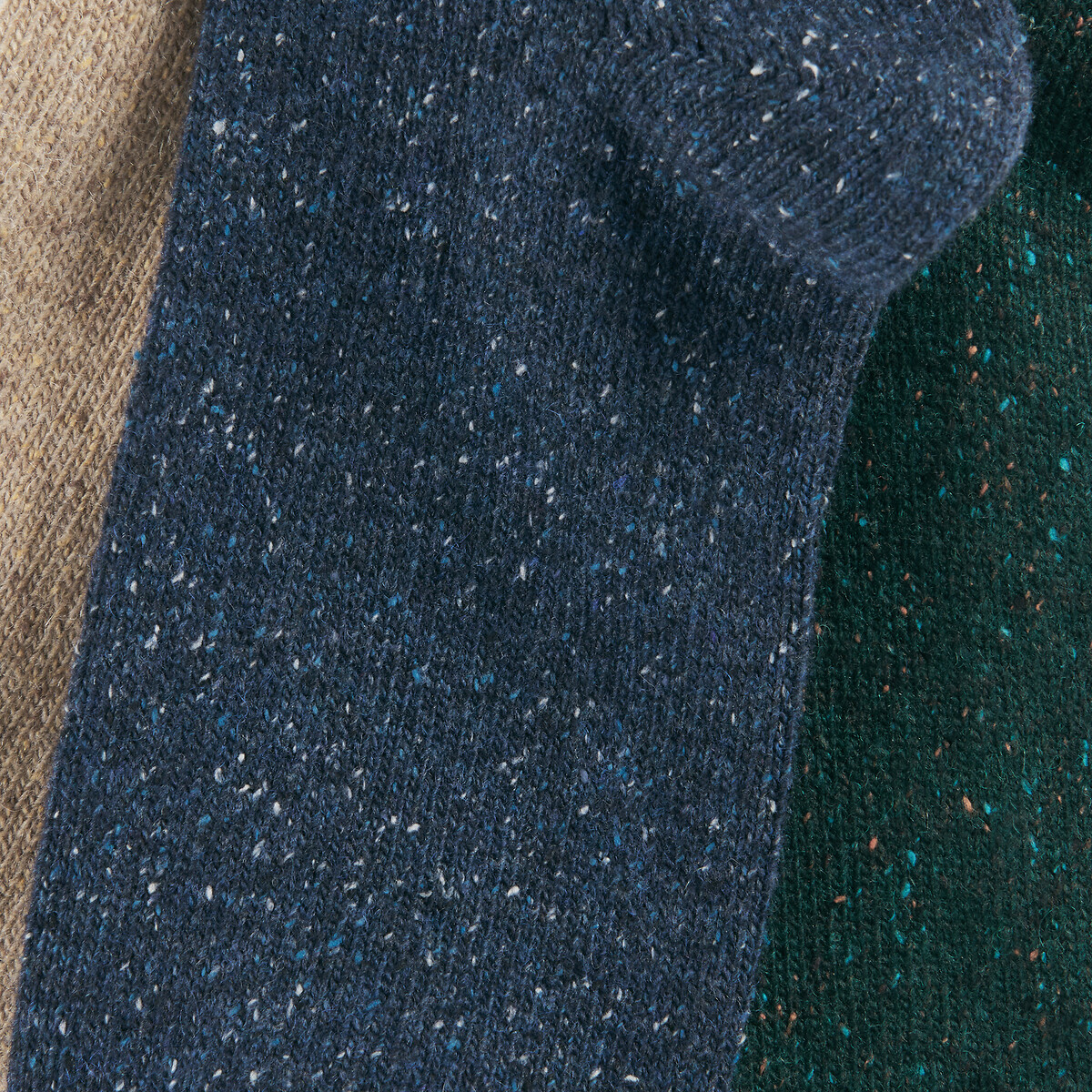 COLEÇÃO LA REDOUTE<br>Conjunto de 3 pares de meias fabricadas na Europa