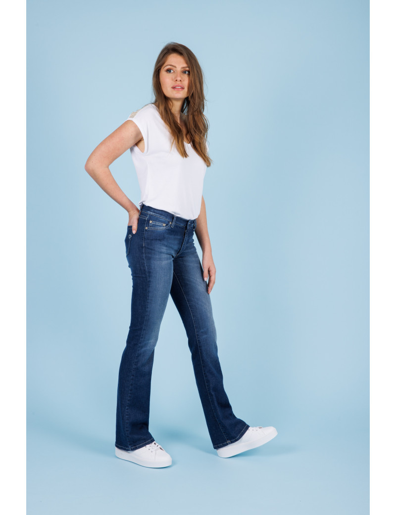 PLEASE JEAN BOOTCUT BLEU DENIM