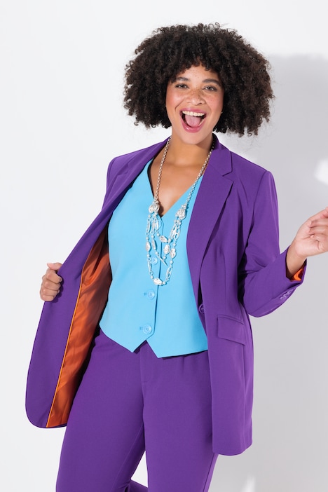 Blazer, Straight Oversized, farbiges Futter