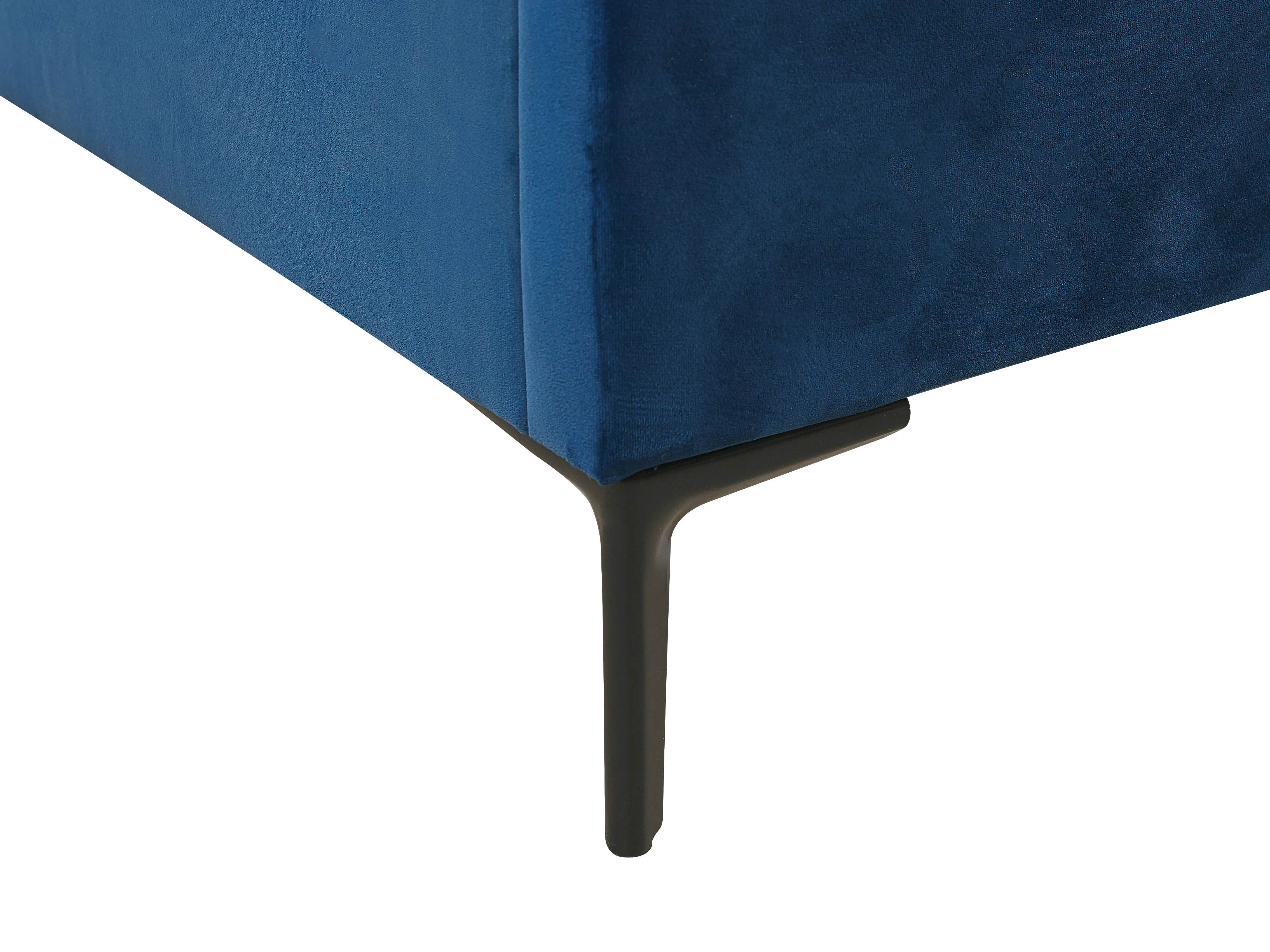 Bed met opbergruimte Fluweel SEZANNE 180 x 200 cm Marineblauw