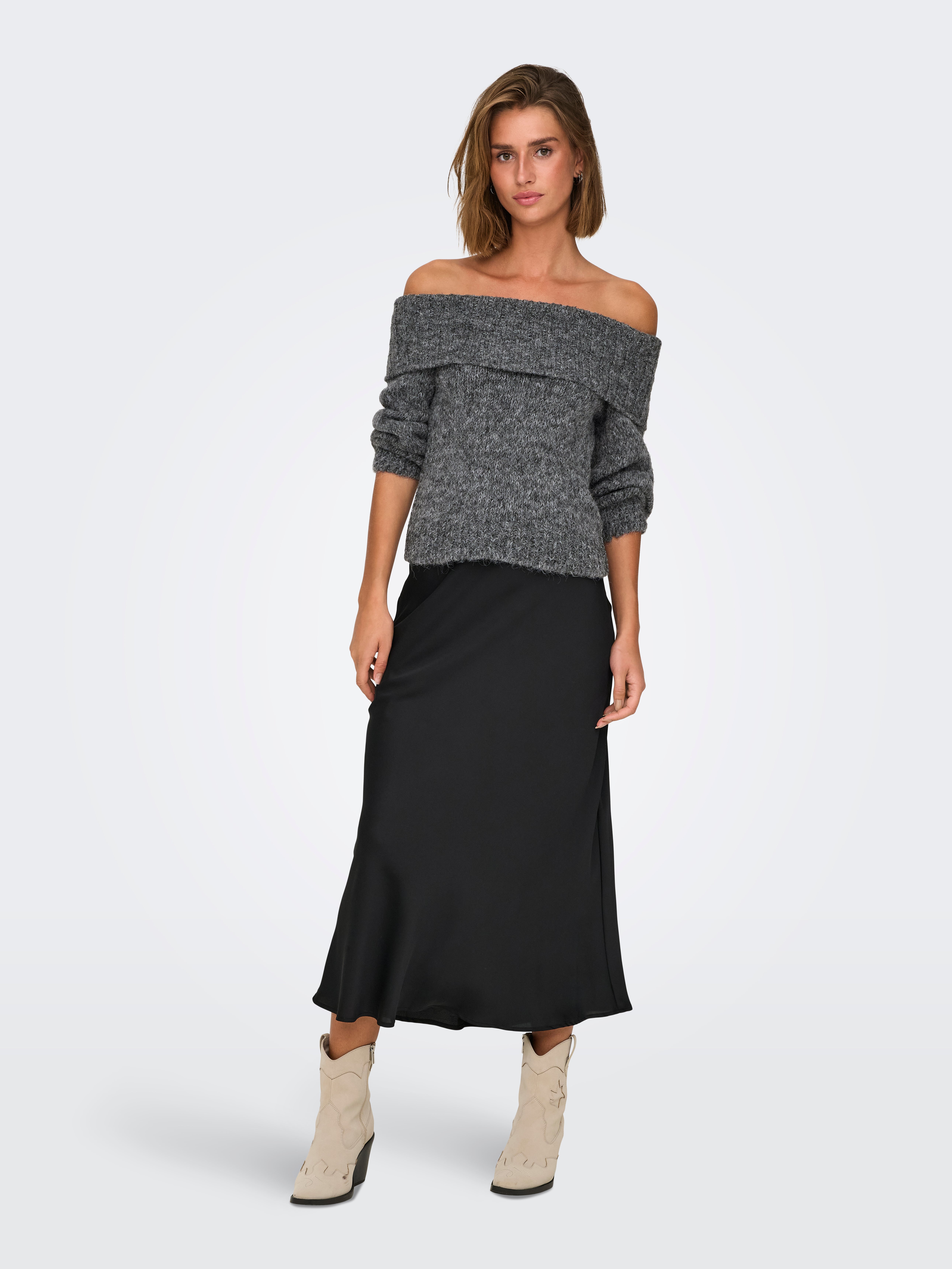 ONLMARIE Strickpullover Medium Grey Melange