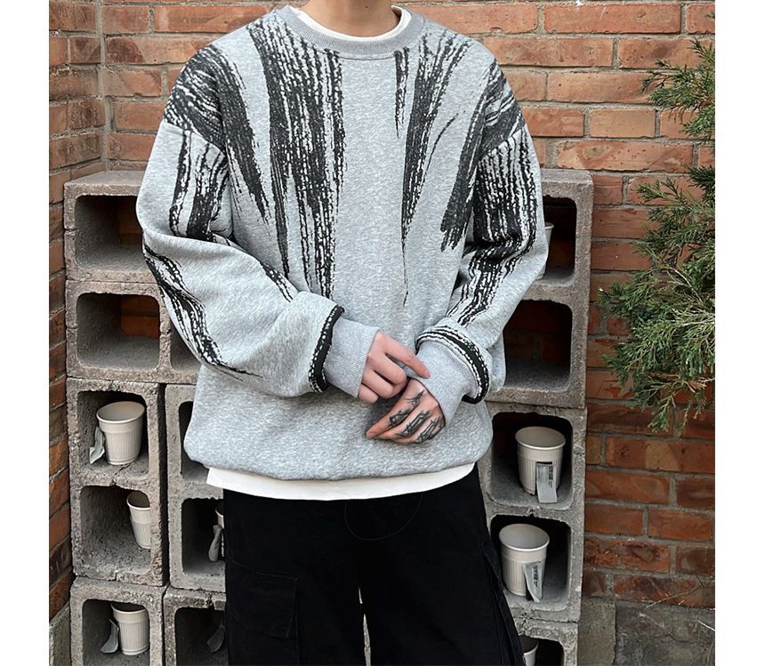 Omozando - Sweatshirt met ronde hals en print