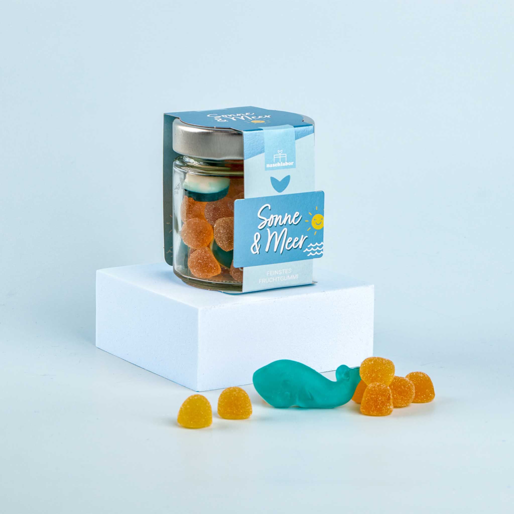 naschlabor 8 Gläser Fruchtgummi Sonne & Meer Groß-Verpackung