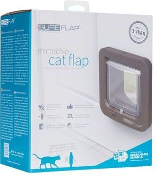 SureFlap Microchip - Kattenluik - Grijs Wit - 12 x 14 cm