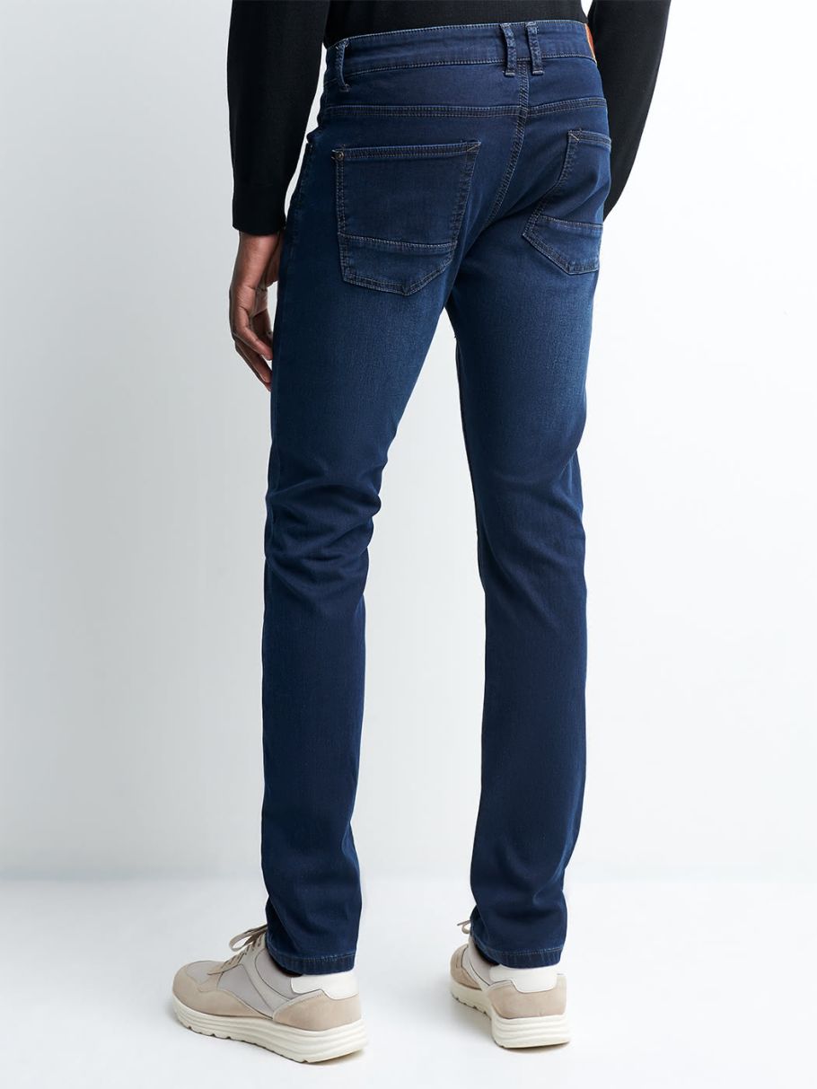 Jean slim en coton élasthane brut