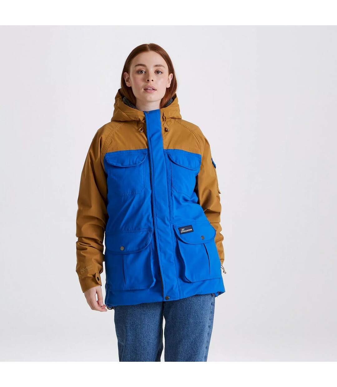 Craghoppers - Parka HANSON - Adulte (Beige foncé / Bleu vif) - UTCG1913