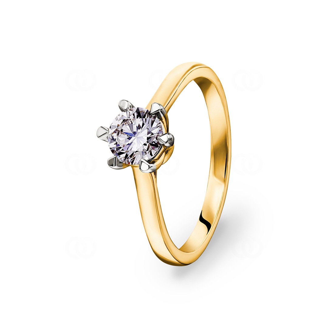 0.75ct Diamant Solitärring 750/18 K Gelbgold