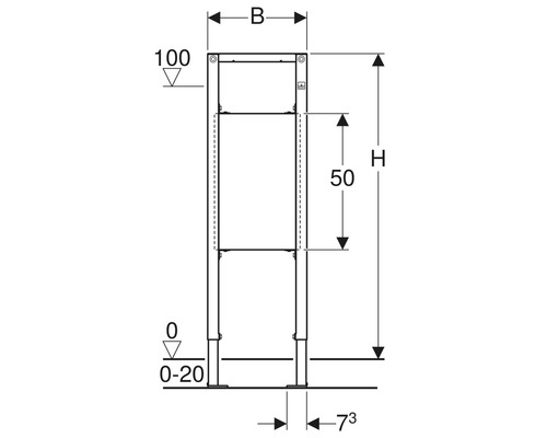 Geberit Duofix element voor steun- en handgrepen 1120 mm 111.790.00.1