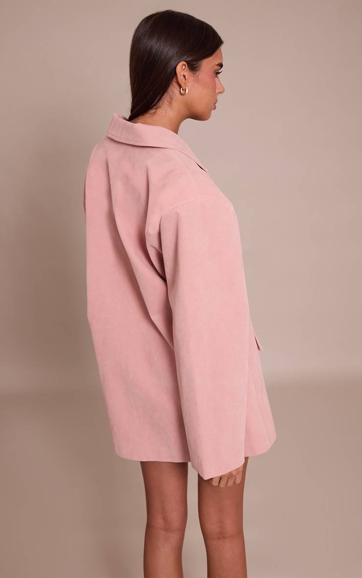 Rose Robe Blazer Structurée En Synthétique