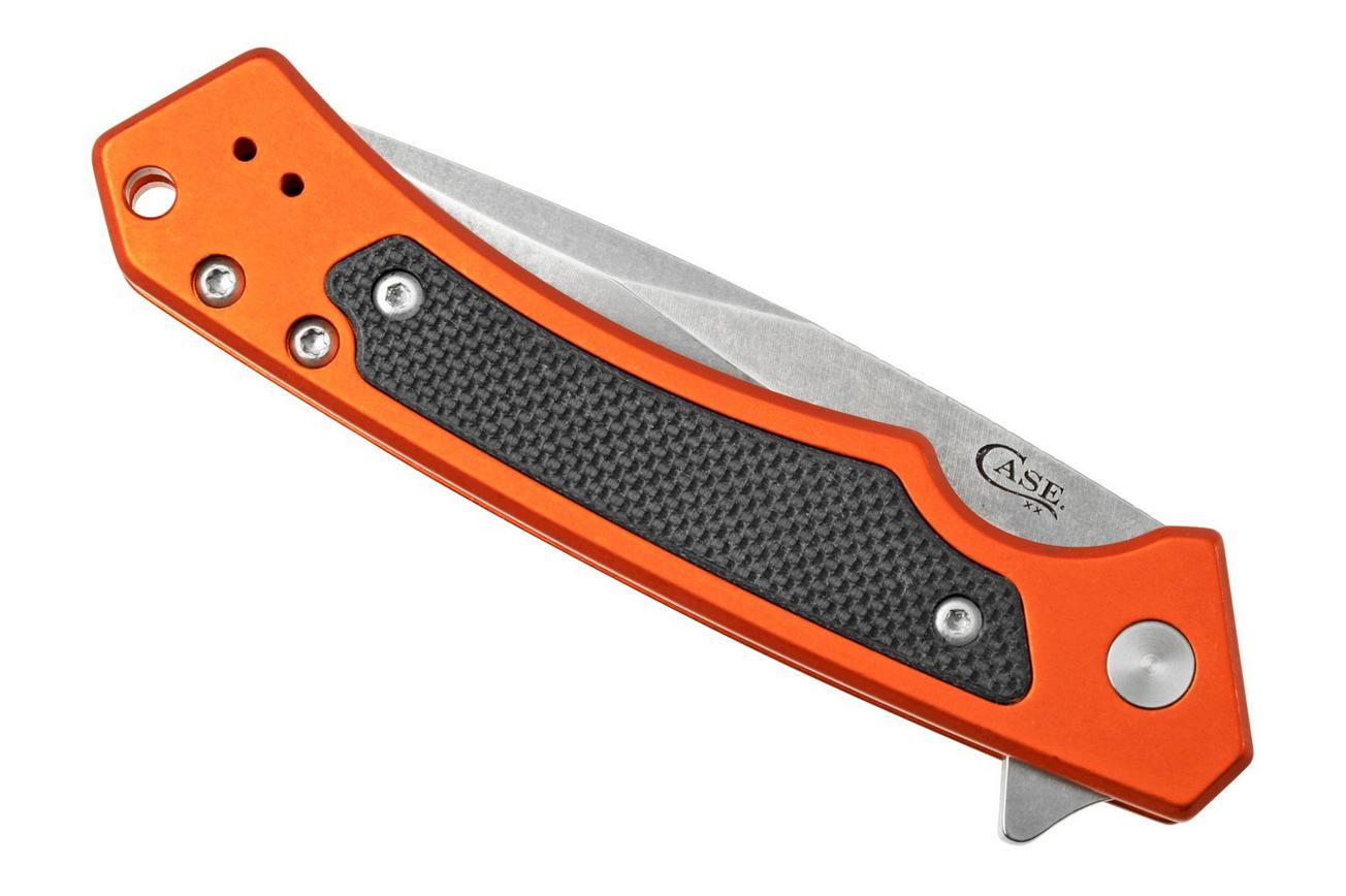 Case The Marilla, Orange Anodized Aluminum, S35VN, Black G-10 Inlay, 25886 zakmes