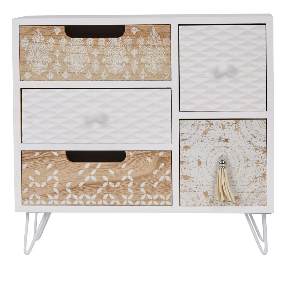 Mini meuble de rangement 5 tiroirs collection Serenity